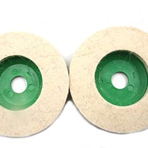 Driak 10 Pcs 4" 100mm Round Grinding Wool Pad Angle Grinder Polishing Wheel Auto Buffer Polishing Machine Buffing Pads Wool Buffing Pad Felt Polishing Wheel