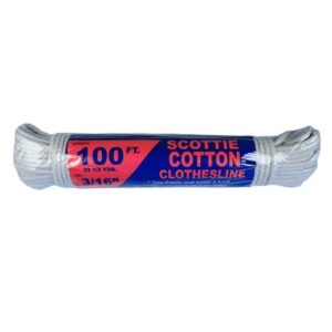 t.w. evans cordage c cotton rope, 100ft, white