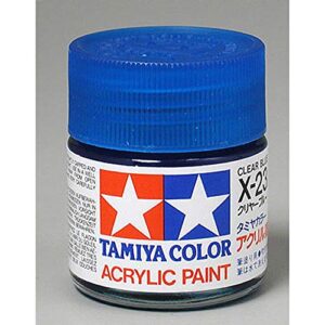 tamiya acrylic x23 glossclear blue tam81023 plastics paint acrylic