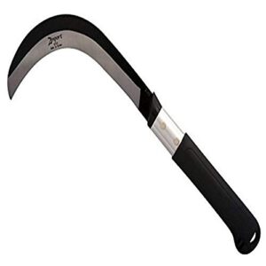zenport k310 brush clearing sickle with carbon steel blade and aluminum handle, 9", 9", black