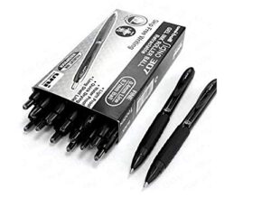 uni-ball signo 307 - fine retractable rollerball pen - 12 + 2 free - black - umn-307