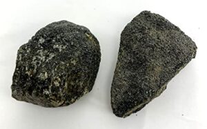 chromite oxide mineral - 2 unpolished mineral samples