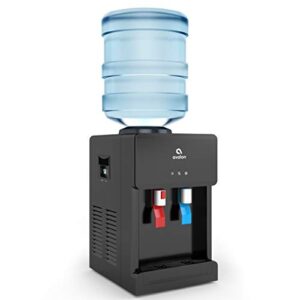 Avalon Premium Hot/Cold Top Loading Countertop Water Cooler Dispenser With Child Safety Lock. UL/Energy Star Approved- Black