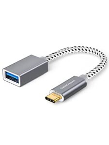 cablecreation usb to usb c adapter(0.5ft/0.15m), usb c otg cable,type c to usb a female connector compatible with macbook pro air,ipad mini/pro,xps,galaxy s22