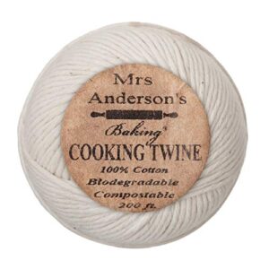 mrs. anderson’s baking cooking twine, made in america, all-natural cotton, 200-feet