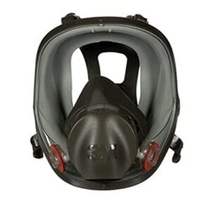 3m safety 142-6800 safety reusable full face mask respirator, grey, medium