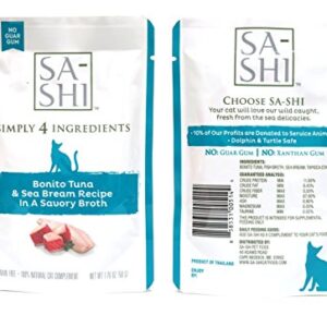 Sa-Shi Grain Free Wet Cat Food Pouches 1.76oz. Five Flavors (Variety Pack)