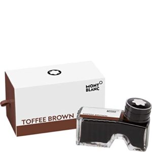 montblanc ink bottle toffee brown 105188 – premium-quality refill ink in chocolate brown for fountain pens, quills, and calligraphy pens – 60ml inkwell