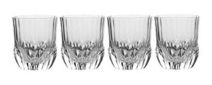 mikasa opus double old fashioned glass, 10-ounce, set of 4