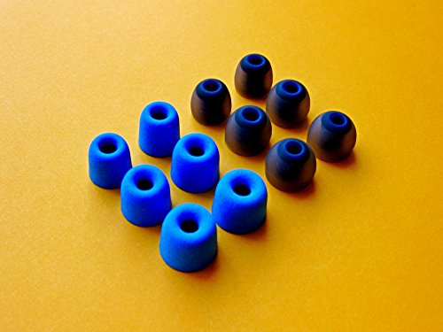 12pcs (BLMF-B)- S/M/L Premium Memory Foam and Round Replacement Eartips Earbuds Set Compatible with Jaybird Bluebuds X Earphones Headphones