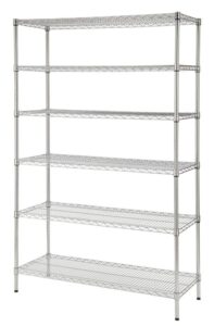 hdx 48 in. w x 72 in. h x 18 in. d decorative wire chrome finish commercial shelving unit