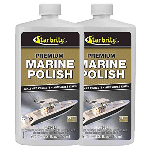 STAR BRITE 2 Pack Premium Marine Polish w/PTEF Fiberglass Metal Paint 85732