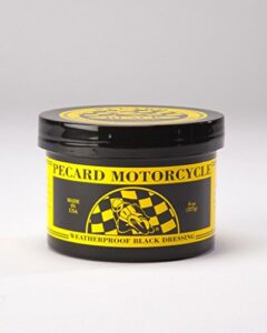 pecard motorcycle black weatherproof dressing, 8 oz
