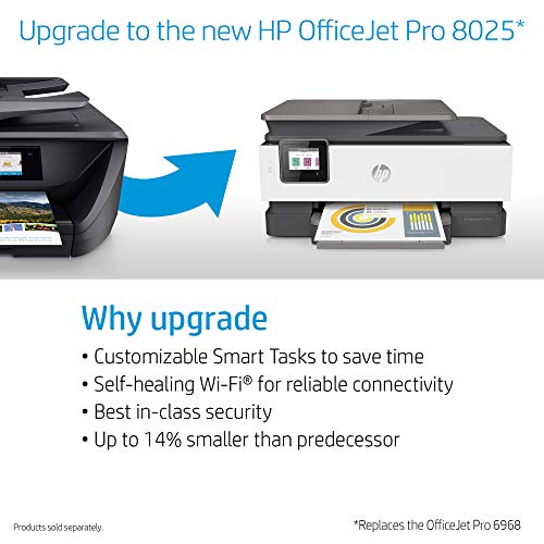 HP OfficeJet Pro 6968,Color All-in-One Wireless Printer, HP Instant Ink or Amazon Dash replenishment ready (T0F28A)