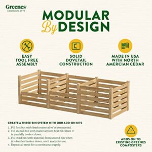 Greenes Fence Cedar Wood Composter Add-On Kit, 36" L x 36" W x 31" H / 173.92 gallons - Not Meant for Independent use; to be Added on to RCCOMP36 Composter Kit - Made in USA with North American Cedar