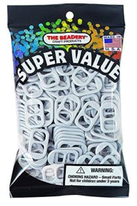 the beadery plastic soda pop tab med silver pearl, 150 count