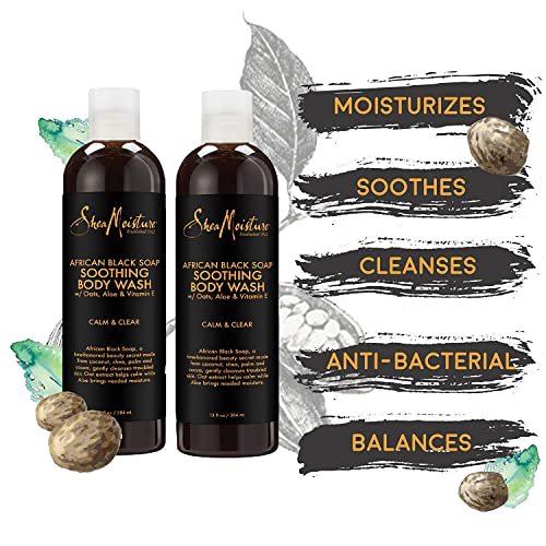 SheaMoisture African Black Soap Body Wash | 13 oz | Pack of 2