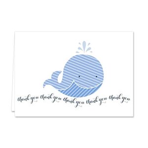 canopy street adorable animal thank you note cards / 36 baby shower thanks greeting cards / 3 1/2" x 4 7/8" folded appreciation thank you cards / 6 cute animals gratitude card designs