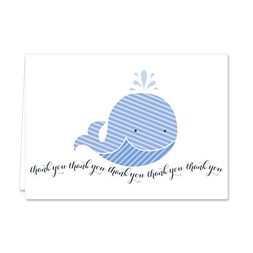 Canopy Street Adorable Animal Thank You Note Cards / 36 Baby Shower Thanks Greeting Cards / 3 1/2" x 4 7/8" Folded Appreciation Thank You Cards / 6 Cute Animals Gratitude Card Designs