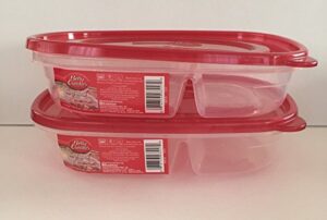 divided food storage containers set of 2 betty crocker easy seal