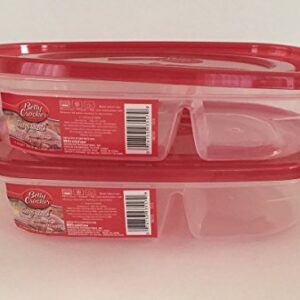 Divided Food Storage Containers Set Of 2 Betty Crocker Easy Seal