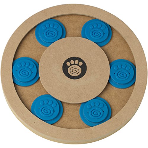 PetRageous 13005 Thinkrageous Interactive Intermediate Level Puzzle Piece Pet Toy Measures 9.84-Inch for Dogs and Cats and Ages, Blue