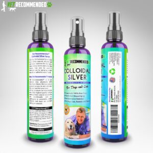 Vet Recommended - Colloidal Silver for Dogs & Cats - (4oz/120ml) - Colloidal Silver Spray That Works as Natural Hot Spot Solution - Made in USA