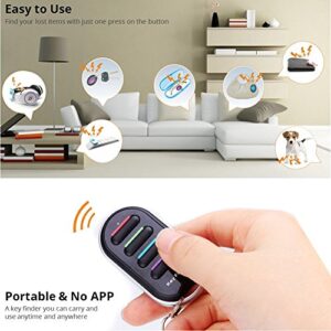 Key Finder,vodeson Wallet Finder Smart Tracker,Pet Cat Dog Tracking, Phone and Remote Finder,1 RF Transmitter and 4 Receivers - Wireless Key RF Item Locator, car Keychain Gift Finder