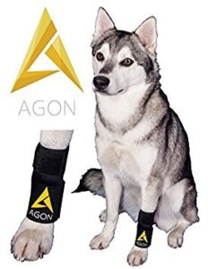 agon® dog canine front leg brace paw compression wraps with protects wounds brace heals and prevents injuries and sprains helps with loss of stability caused by arthritis (small/medium)