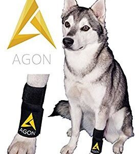 AGON® Dog Canine Front Leg Brace Paw Compression Wraps with Protects Wounds Brace Heals and Prevents Injuries and Sprains Helps with Loss of Stability Caused by Arthritis (Small/Medium)