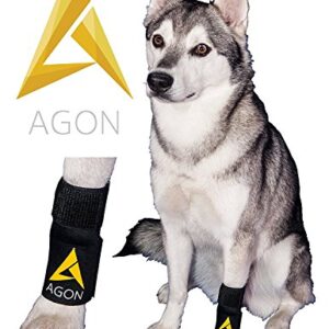 AGON® Dog Canine Front Leg Brace Paw Compression Wraps with Protects Wounds Brace Heals and Prevents Injuries and Sprains Helps with Loss of Stability Caused by Arthritis (Small/Medium)