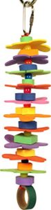a&e cage company 001440 happy beaks flower power toy multicolored