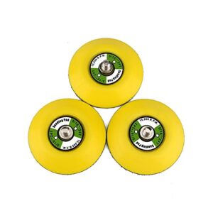 ouya 3pcs 3" hook and loop backing pads 5/16"-24 threads polishing buffing plate for dual action car polisher