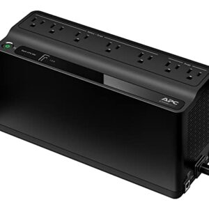 APC UPS Battery Backup and Surge Protector, 600VA Backup Battery Power Supply, BE600M1 Back-UPS with USB Charger Port