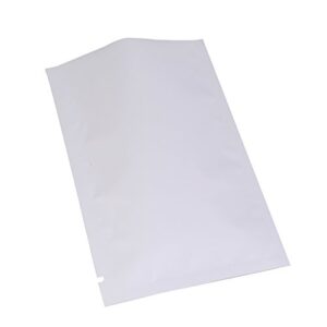 100x premium white mylar foil open top pouch (5cm x 8cm)