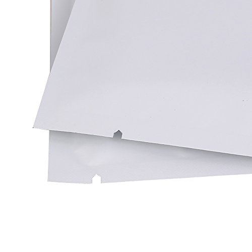 100x Premium White Mylar Foil Open Top Pouch (5cm x 8cm)