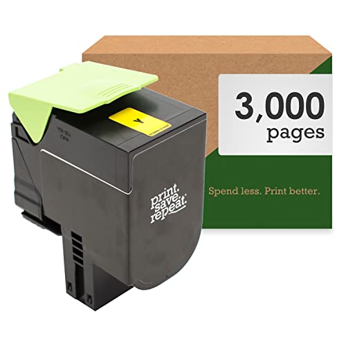 Print.Save.Repeat. Lexmark 801HY Yellow High Yield Remanufactured Toner Cartridge for CX410, CX510 Laser Printer [3,000 Pages]