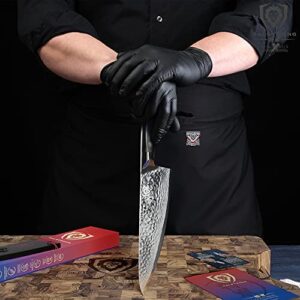 DALSTRONG Chef Knife - 8 inch Blade - Shogun Series ELITE - Damascus - Japanese AUS-10V Super Steel - G10 Black Handle - Razor Sharp Kitchen Knife - Professional Full Tang Knives Chef's Knife - Sheath