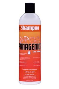 panagenics | pet shampoo - safe for all animals, unscented, contains citrus and aloe active ingredients - 16 ounce bottle