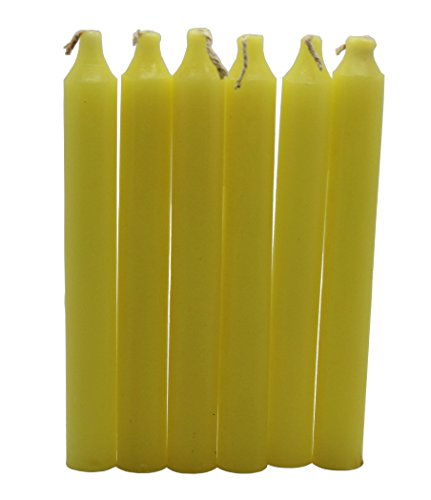 Govinda - Taper Candle 6 Inch - Yellow - Pack of 36