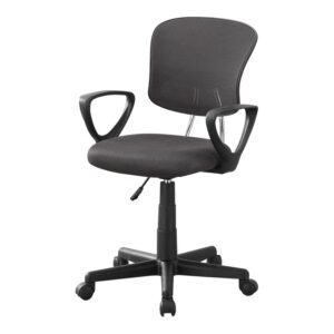 monarch specialties mesh juvenile/multi position office chair, grey