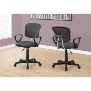 Monarch Specialties Mesh Juvenile/Multi Position Office Chair, Grey