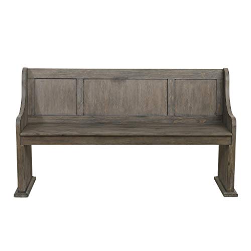 Homelegance Toulon 62" Church Pews Dining Bench, Glaze Oak