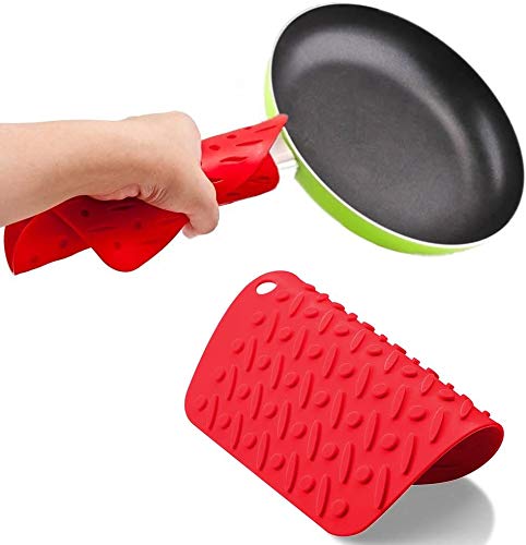 Aibrisk Silicone Trivet Mats Pot Holders for Kitchen Hot Dishes Hot Pads Spoon Rest Garlic Peeler Jar Opener Multipurpose Kitchen Tool 7''x7" Silicone Trivet Pot Mat (Set of 6)