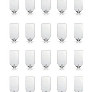 KAERSI Small Adhesive Stainless Steel Hooks for Hanging Hats, Caps and Keys - 20 Pack, Holds up to 2 lbs Perfect for Wall-Mounted Baseball Caps and Measuring Cup Storage