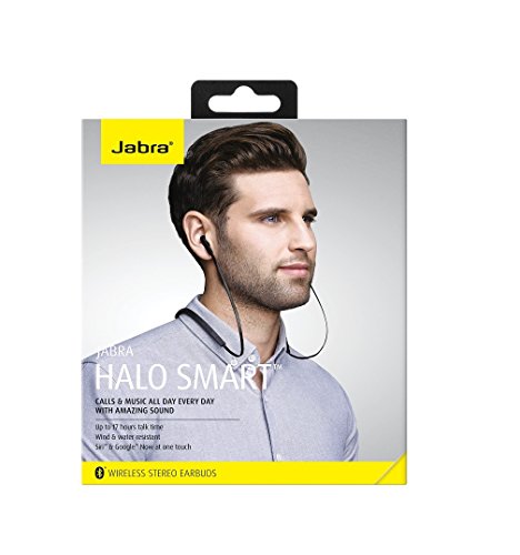 Jabra 100-98300000-02 Halo Smart Wireless Bluetooth Headset, Black