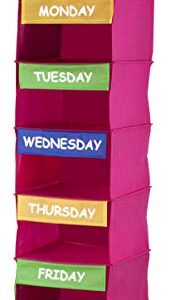 Sagler Daily Activity Organizer Kids 7 Shelf Portable Closet Hanging Closet Organizer Great Closet Solutions