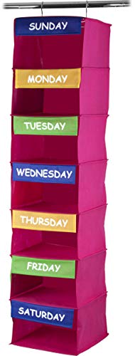 Sagler Daily Activity Organizer Kids 7 Shelf Portable Closet Hanging Closet Organizer Great Closet Solutions