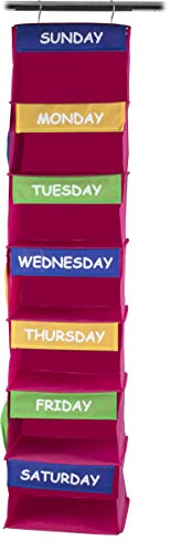 Sagler Daily Activity Organizer Kids 7 Shelf Portable Closet Hanging Closet Organizer Great Closet Solutions