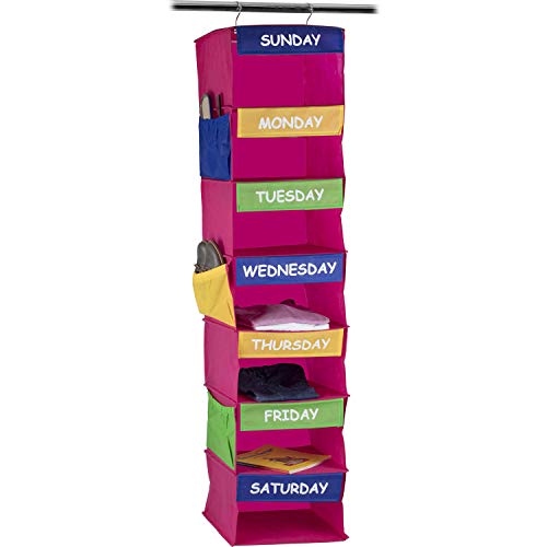 Sagler Daily Activity Organizer Kids 7 Shelf Portable Closet Hanging Closet Organizer Great Closet Solutions